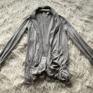 Anthro Sparrow Heather Grey‎ Shawl Wrap Cardigan
